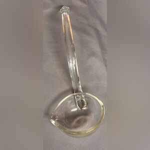 Vintage Hand Blown Glass Punch Bowl Ladle Unmarked
